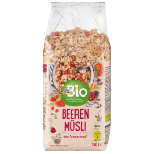 Organski musli DM BIO sa bobičastim voćem 750g slide slika