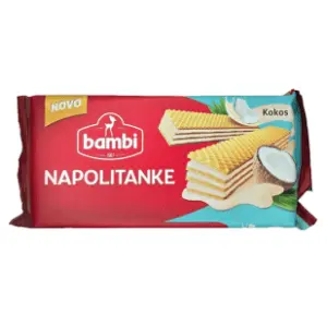 Napolitanke BAMBI kokos 185g slide slika