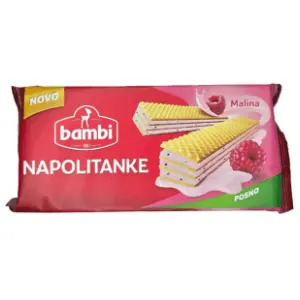 Napolitanke BAMBI malina 185g slide slika