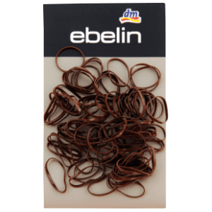 Silikonske gumice za kosu EBELIN mini braon 250kom slide slika