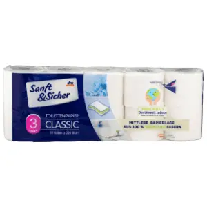 Toalet papir SANFT&SICHER classic 3sloja 10kom slide slika