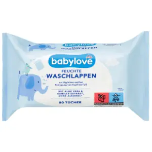 Vlažne krpice BABYLOVE za bebe 80kom slide slika
