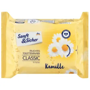 Vlažni toalet papir SANFT&SICHER classic kamilica 70kom slide slika
