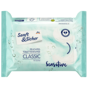 Vlažni toalet papir SANFT&SICHER classic sensitive 70kom slide slika
