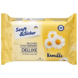 Vlažni toalet papir SANFT&SICHER deluxe kamilica 50kom slide slika