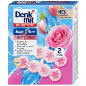 WC kamen DENKMIT magic twist ruža i liči 2x48g slide slika