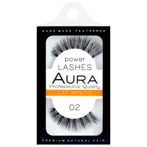 AURA Power lashes veštačke trepavice 02 cat mystic 1kom slide slika