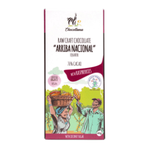 Čokolada CHOCOLLAMA Arriba nacional malina 75% kakao 40g slide slika