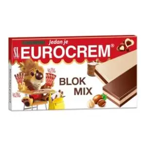 Čokolada SWISSLION Eurocrem blok mix 160g slide slika