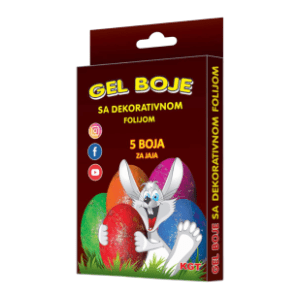 Gel boja sa dekorativnom folijom KGT 5kom + rukavice slide slika
