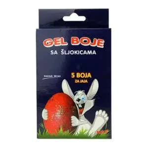 Gel boja za jaja sa šljokicama KGT 5kom slide slika