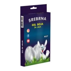Gel boja za jaja srebrna KGT slide slika