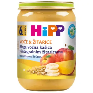 HIPP kašica žitarice kruška jabuka 190g slide slika