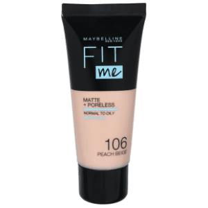 MAYBELLINE Fit me matte tečni puder 106 peach beige 30ml slide slika