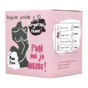 POM POM Regular ciklusni ulošci od organskog pamuka 10kom slide slika
