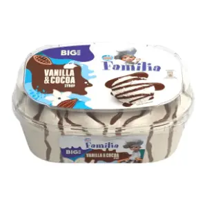 Sladoled FAMILIA vanila & cocoa sirup 900ml slide slika