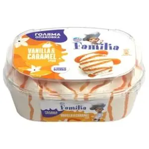 Sladoled FAMILIA vanilla & caramel 900ml slide slika