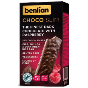 Bar BENLIAN Choco slim malina 56% kakao 80g slide slika