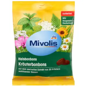 Bombone MIVOLIS sa zaslađivačima i ekstraktom 20 biljaka 125g slide slika