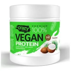 CRAZY NUTRITION vegan protein kokos 300g slide slika