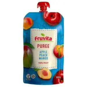 FRUVITA voćni pire jabuka breskva mango 180g slide slika