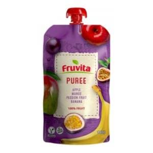 FRUVITA voćni pire jabuka mango marakuja banana 180g slide slika