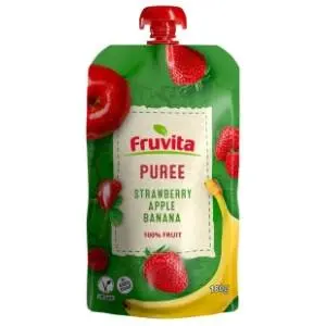 FRUVITA voćni pire jagoda jabuka banana 180g slide slika