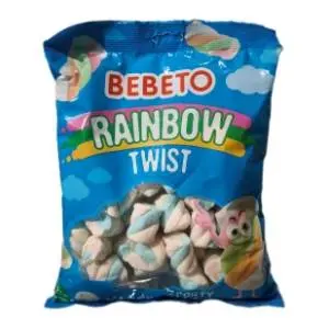 Gumene bombone BEBETO marshmallow rain twist 250g slide slika