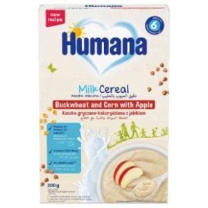 HUMANA mlečna instant kaša sa heljdom i jabukom 200g slide slika