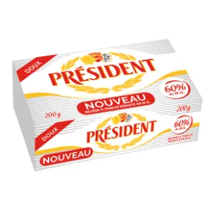 Maslac PRESIDENT 60%mm 200g slide slika