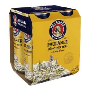 Pivo PAULANER svetlo minhensko 4x0,5l slide slika