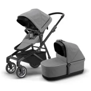 thule-kolica-za-bebe-2-u-1-sleek-grey-melange-on-black
