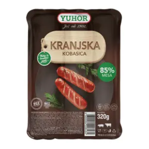 YUHOR kranjska kobasica 320g slide slika