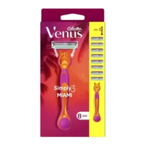 Brijač VENUS Simply 3 Miami 1kom + 8 patrona slide slika