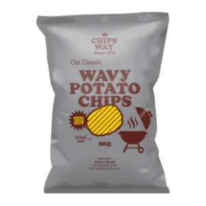 CHIPS WAY čips pekarski debelo rezani BBQ 150g slide slika