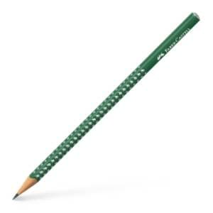 Grafitna olovka FABER CASTELL grip sparkle HB forest green slide slika
