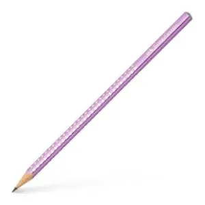 Grafitna olovka FABER CASTELL grip sparkle HB violet metallic slide slika