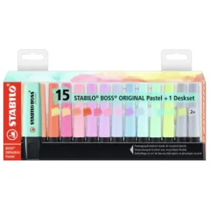 Marker STABILO boss original pastel set 15kom slide slika