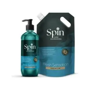Deterdžent za posuđe SPIN Premium 650ml sa dopunom 1200ml slide slika