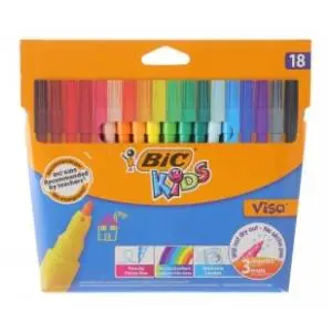 Flomasteri BIC Kids Visa 18kom slide slika
