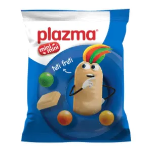 Keks Bambi PLAZMA mini mini tuti fruti bela čokolada 45g slide slika