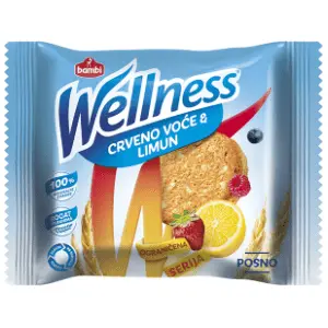 Keks WELLNESS crveno voće i limun 42g slide slika
