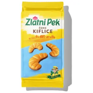 Keks ZLATNI PEK čoko kiflice 165g slide slika