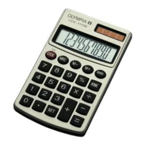 OLYMPIA kalkulator LCD 1110E euro silver slide slika