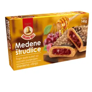 Štrudla GOLDEN BELL medena višnja 145g slide slika