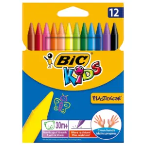 Voštane boje BIC plastidecor 12kom slide slika