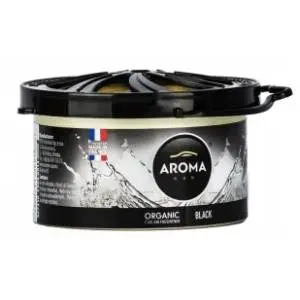 AROMA osveživač za auto organic black limenka 40g slide slika
