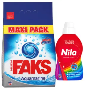 FAKS Aquamarine 90 pranja (6,75kg) + NILA Color 900ml slide slika