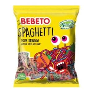 Gumene bombone BEBETO spaghetti rainbow 80g slide slika