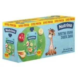NUTRINO voćni pire jabuka kruška banana sa žitaricama 10x100g slide slika
